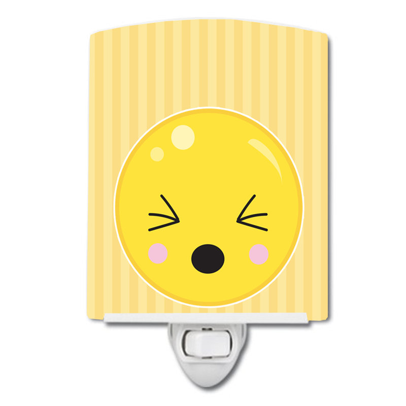 Eyes Closed Face Ceramic Night Light