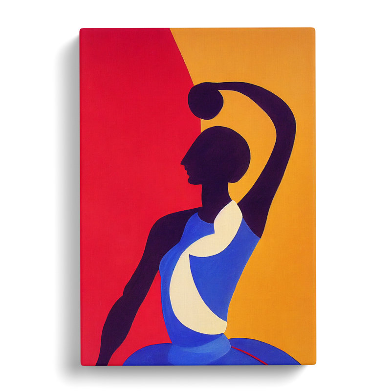 XC1022-1759X Dancer Woman In Abstract No.1 - Wrapped Canvas Print, 76cm H x 50cm W x 3cm D