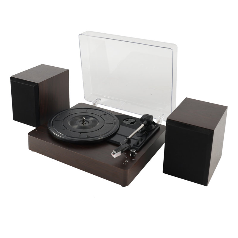 3 - Speed Bluetooth Vinyl Turntable Record Player With Stereo Speaker