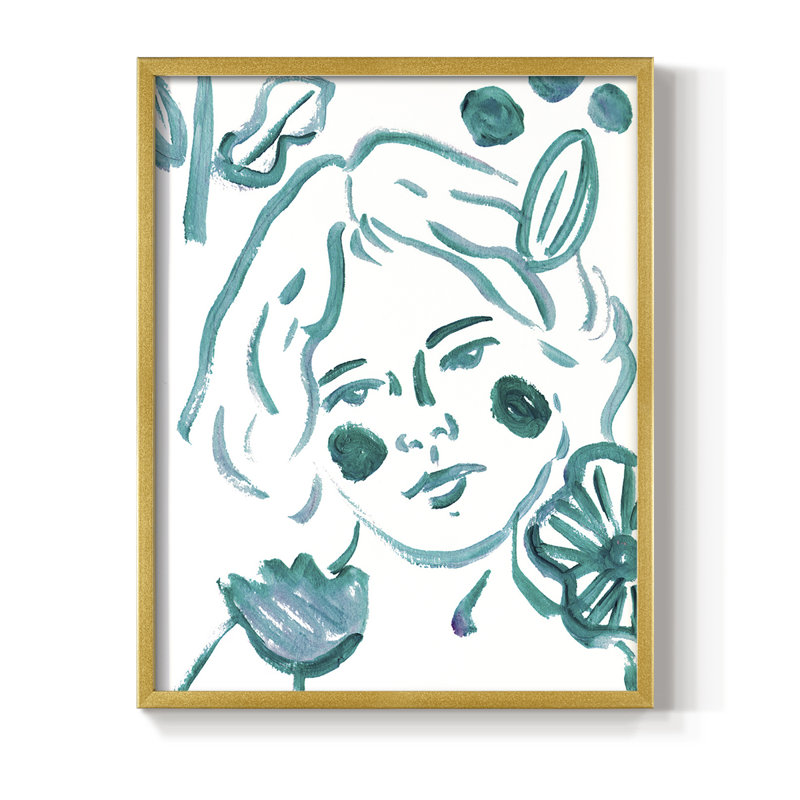 «Budding Flower III», reproduction encadrée - bois massif, H 20 po x l 16 po