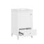 Meuble-lavabo de 20 po avec lavabo, armoire de salle de bain avec porte à fermeture douce, support de rangement et tiroir, blanc