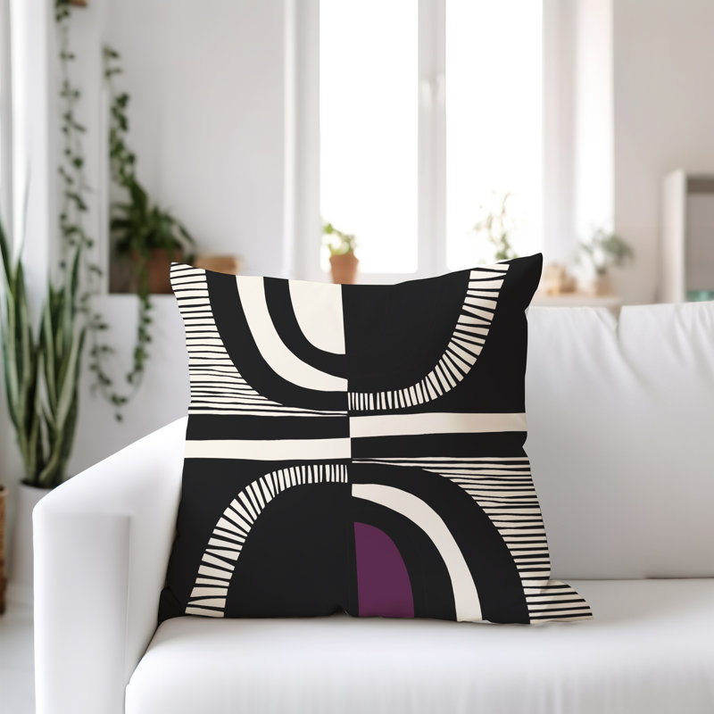 Jeté carré / extérieur en polyester Chamu, 16 po x 16 po, Purple