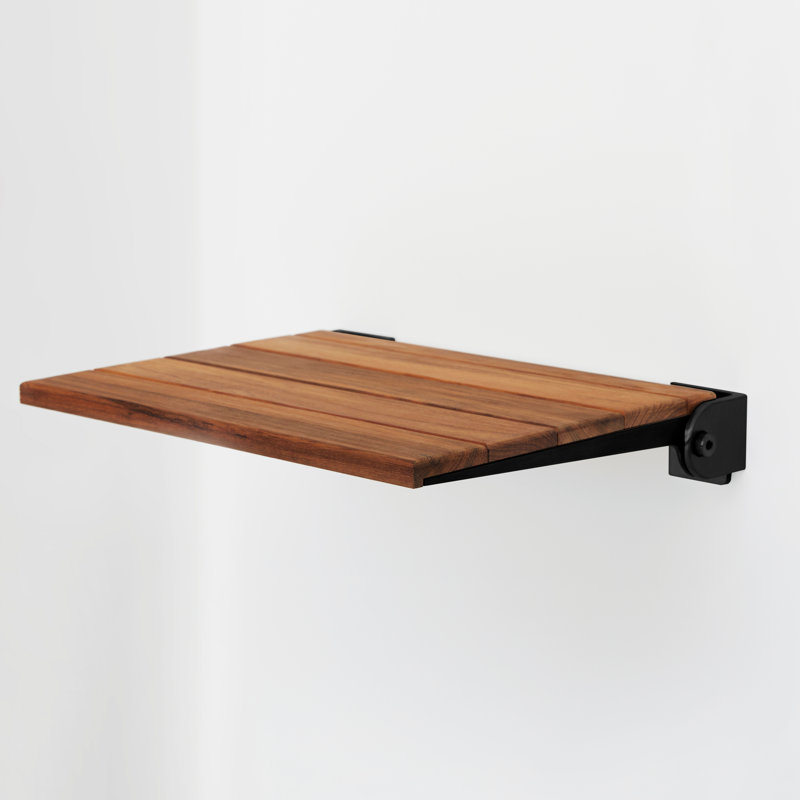 SlimLine Teak Wood Folding Shower Bench Seat