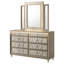 Commode 8 tiroirs avec miroir Mika