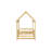 Twin Size House Floor Bed With Roof Frame