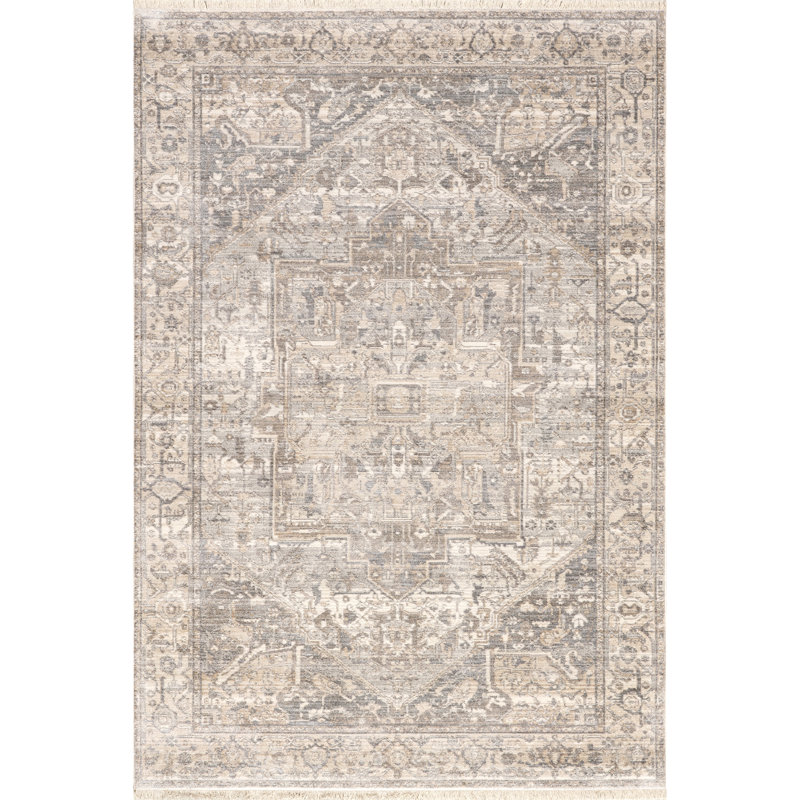 Tapis neutre / beige Wideman, Rectangle 4 pi x 6 pi 2 po