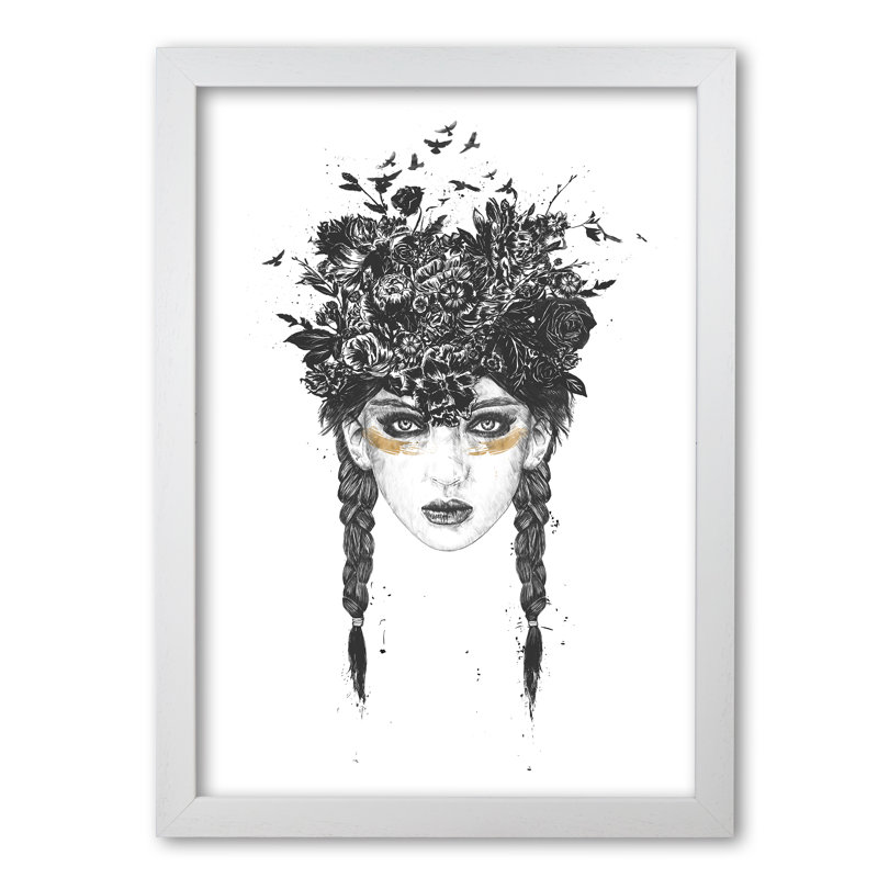 Summer Queen by Mercedes Lopes Charro - Print, White Grain, 42 cm H x 29.7 cm W x 5 cm D