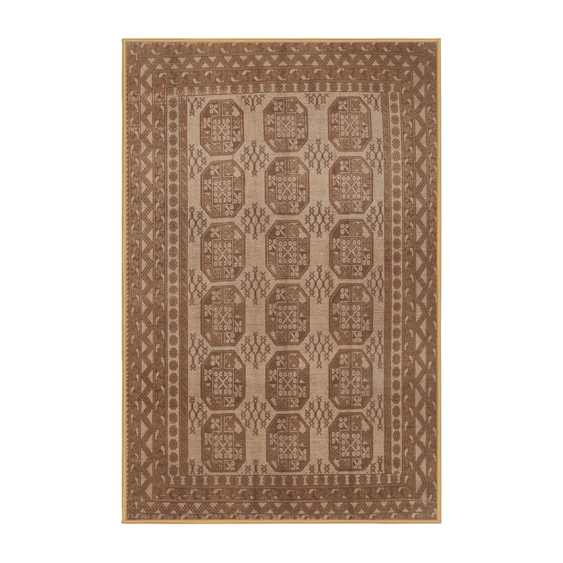 Tapis gris/brun traditionnel Eamonn