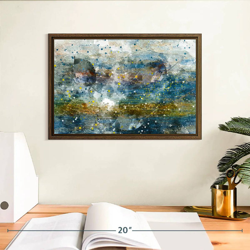 Sea Depth Boville, 13" X 9", Floating Frame Walnut
