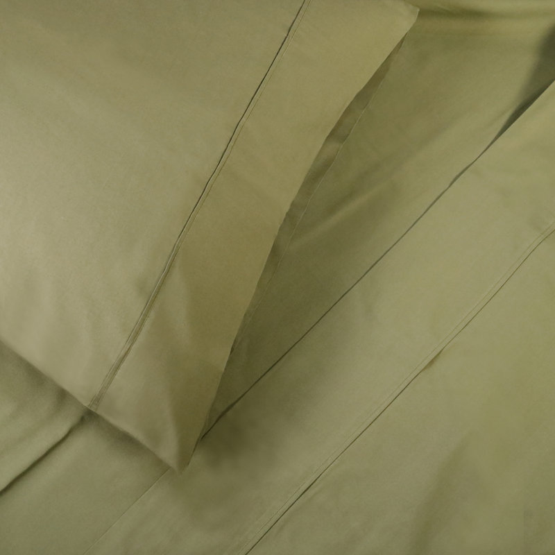 Sage Green Twin XL Cotton Percale Deep Pocket Sheet Set