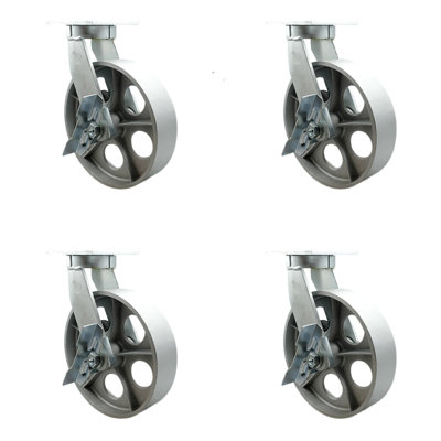 Ensemble de roulettes robustes en fonte 4 pièces 4 pièces