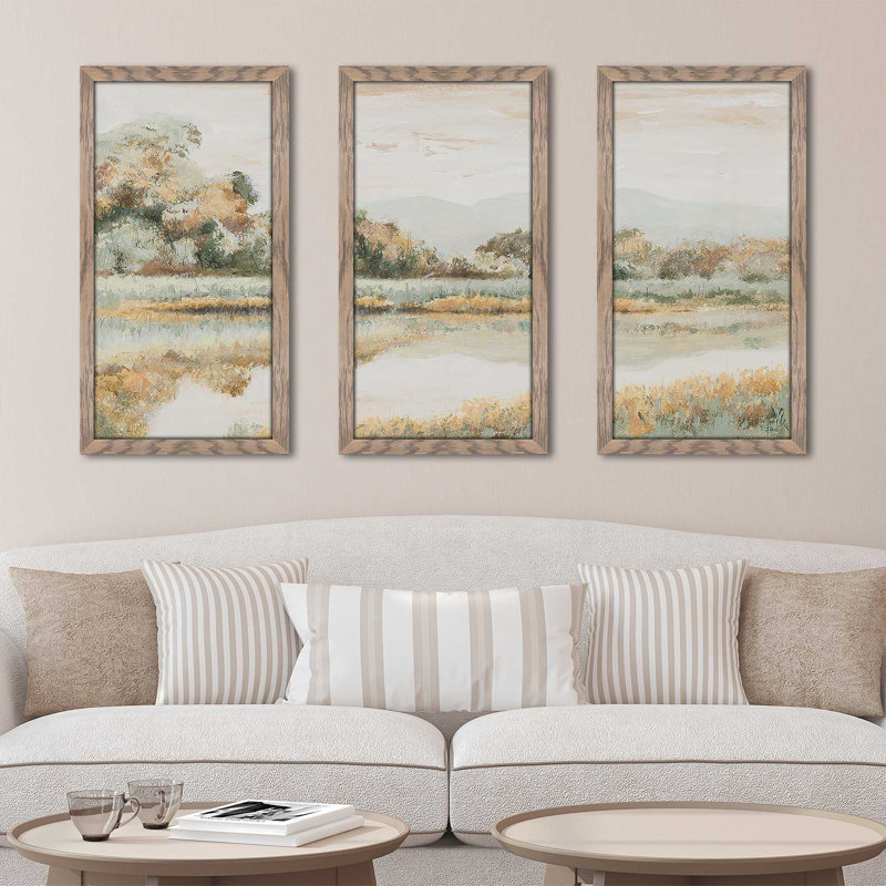 "Rio Lindo", reproduction sur acrylique 3 pièces, H 33,5 po x l 52,5 po x P 1 po
