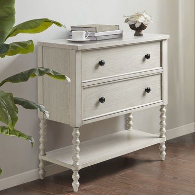 Accent Chest - 2 Drawer, Solid Wood, Look Wood Drawers, Warm Finish Home Article