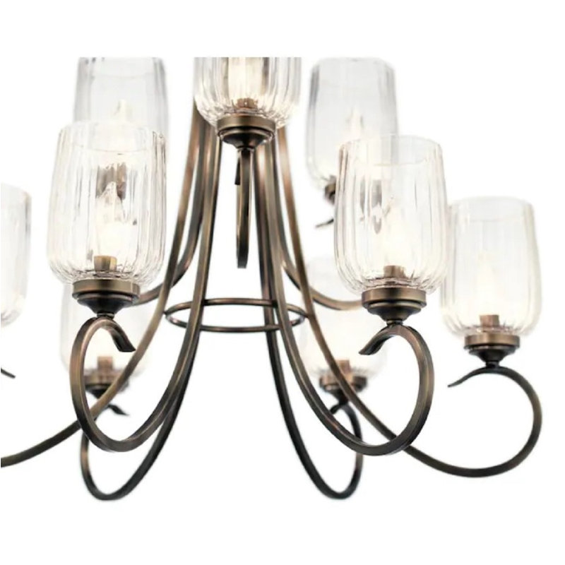 Lustre traditionnel toscan 9 lumières Kichler Chesterlyn