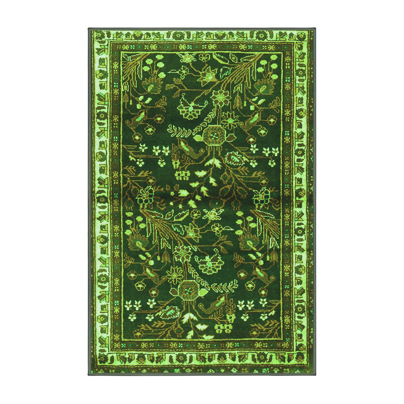 Washable Floral Indoor Rug, Rectangle 8' x 10'