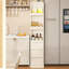 Armoire de coin en bois manufacturé blanc-1076355182