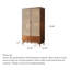 Armoire de rangement rétro et simple à double porte tissée