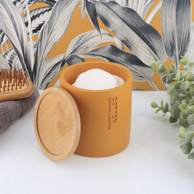 Willis Storage Container / Cotton Box Holder with Bamboo Top