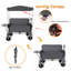 Chariot pliable convertible en banc 3-en-1 avec auvent et plateau de table pliable monté à l'arrière-1891349146