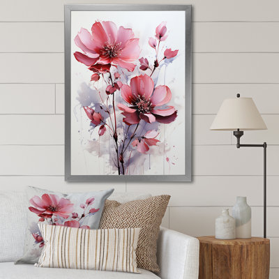 «Knebel Pink Minimalisme Simplicity in Bloom III», reproduction sur toile