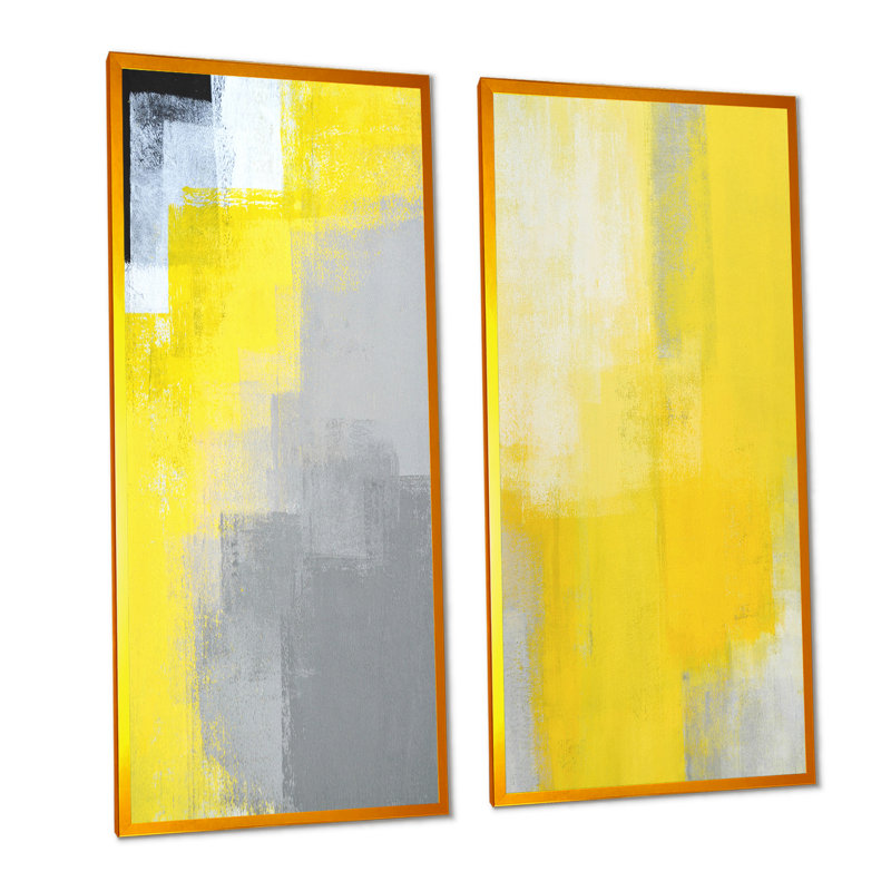 «Abstract Universe», ensemble de 2 impressions sur toile, H 32 po x l 32 po x P 1 po, Cadre photo doré