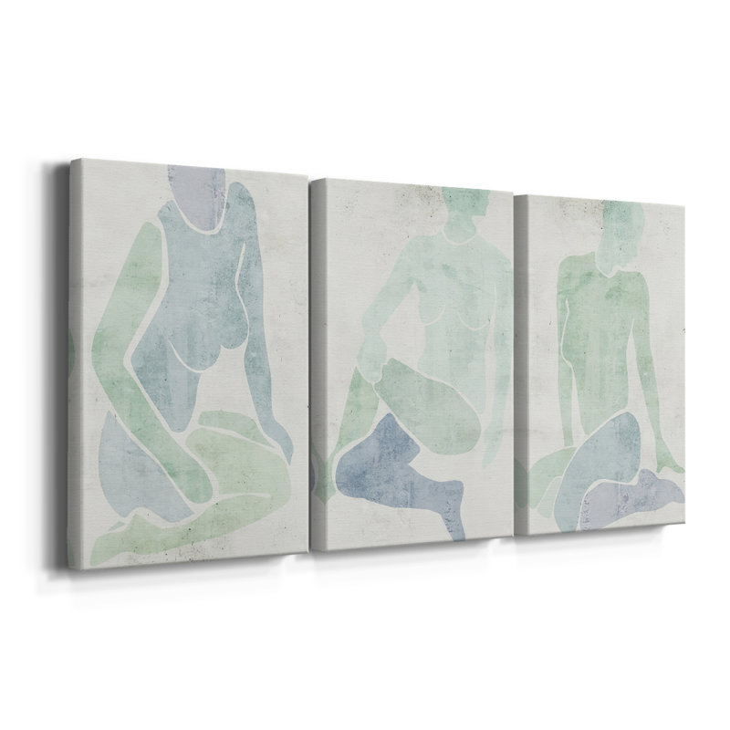 Stretching I - Toile tendue avec châssis sur mesure - 3 pièces, H 12 po x l 24 po