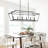 6 - Light Kitchen Steel Dimmable Rectangle Chandelier, UL Certified-911469830