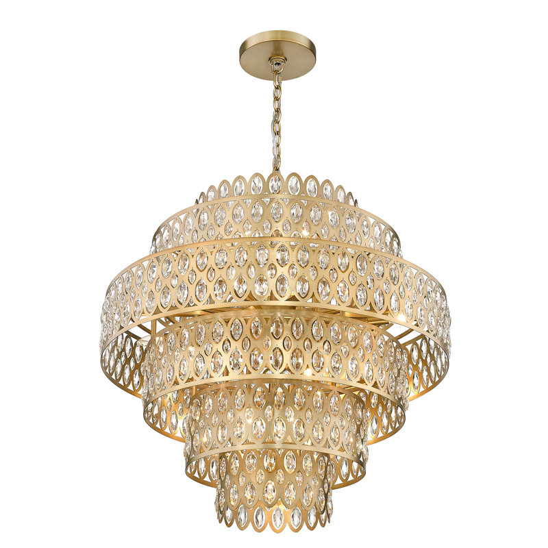 Luminaire suspendu en forme de lustre à 17 lumières Fredric