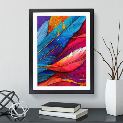 XV1022-4080X Splashed Feathers No.5 Abstract - Print