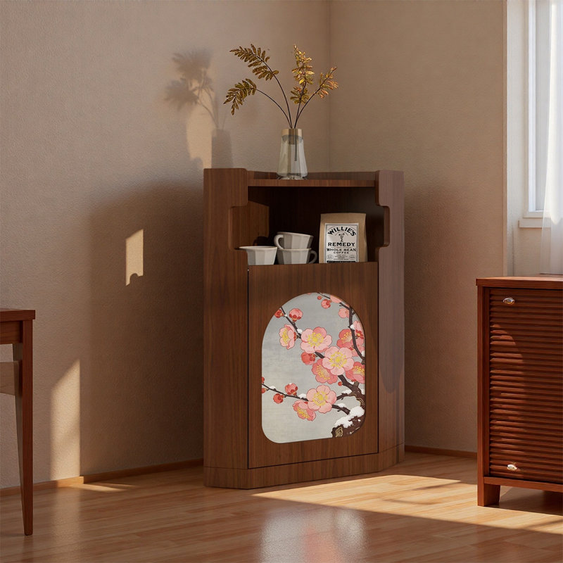 Armoire de rangement en bois de pin de style rétro