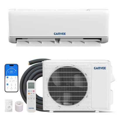 24 000 BTU 19 SEER2 mini-pompe à courant alternatif et sans conduit, 208-230V, WiFi intégré, commande vocale Alexa, refroidit et réchauffe les zones jusqu'à 1500 pieds carrés
