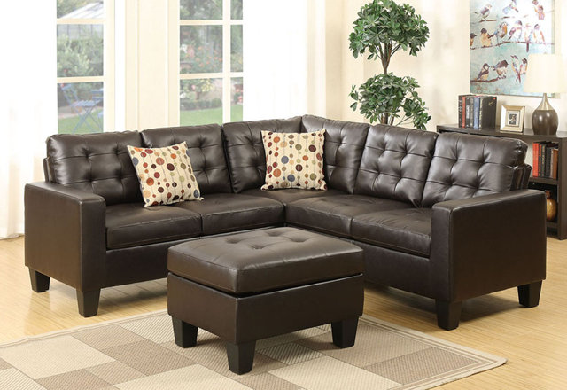 Faux Leather Sectionals