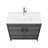 Sallisaw 36.13 " W Freestanding Standard Free Standing Single Double Single Vanity Bathroom Vanity With Ceramic Top-1601949972
