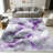 Purple Grey Marble Texture area rugs for Living Room, Soft and Comfortable, Suitable for all seasons, easy to maintain, machine washable Indoor floor mat, Under Table Farmhouse suitable for Bedroom, Dining Room, Study, Patio, Balcony, Home Decor-1204398224