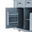 3PCS Set Large Kitchen Island With Drop Leaf, Power Outlet & Door Internal Storage Rack(With 2 Barstools)-421150066