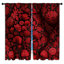 Rideaux de fenêtre à motif floral rouge et obscurcissant - 2 panneaux