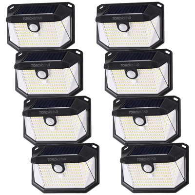 Polyvalent LED Solar Powered Motion Sensor Wall Light, Security Wall Lamps for Patio Garage Corridor