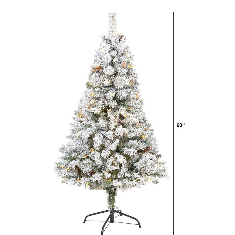 Lighted Artificial Christmas Tree, 5' H