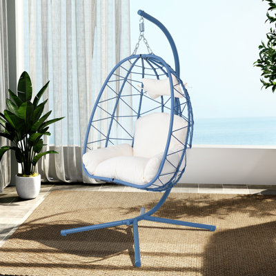 Chaise hamac suspendue et pliable en métal