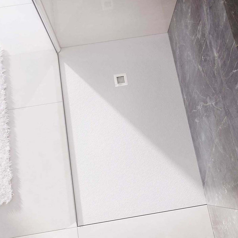 Stone Standard Shower Tray – White, 0.25cm H x 12cm W x 9cm D
