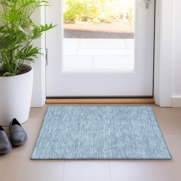 Premium Machine Washable Prisco Teal Rug