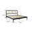 Boho Curved Rattan Headboard King Bed-812332072