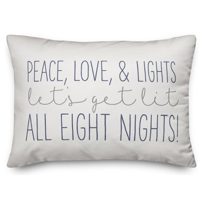  Coussin lombaire Peace Love and Lights