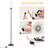 64.96'' Black LED Torchiere Floor Lamp Set with Outlet