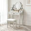 Ensemble de coiffeuse moderne avec miroir réglable et 3 tiroirs de rangement-626283707