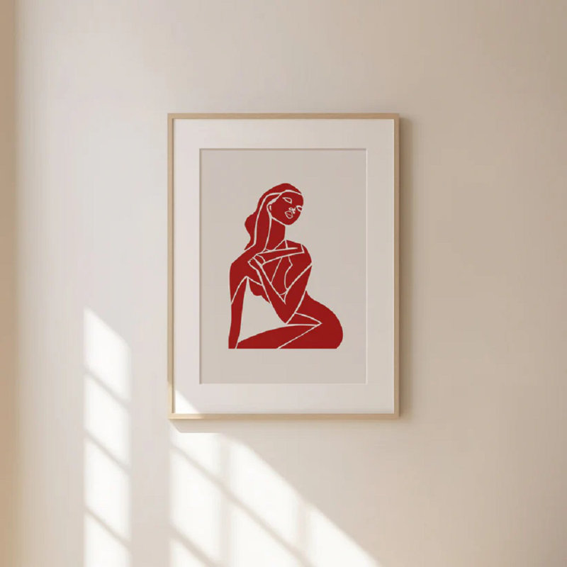 Abstract Redfigure Print 1, 60cm H x 42cm W