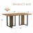 CasaMod Modern Industrial Rectangular Dining Table Set with 6 Upholstered Cantilever Chairs