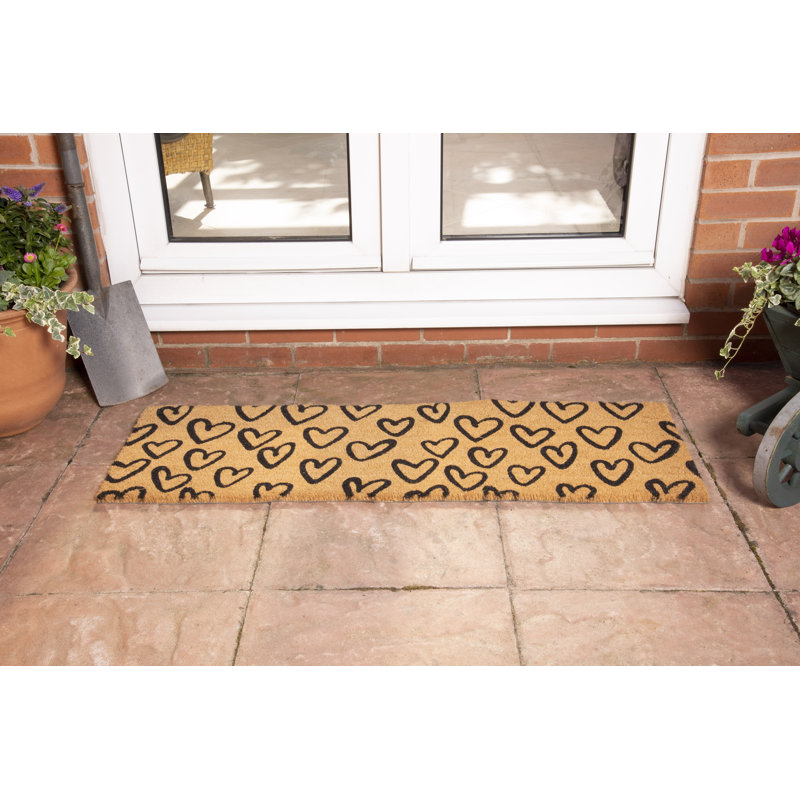 Calvie Non-Slip Geometric Indoor / Outdoor Doormat