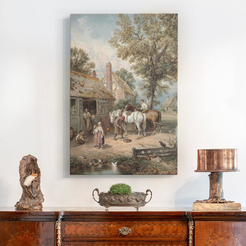 Peinture sur toile encadrée, H 61 po x l 41 po
