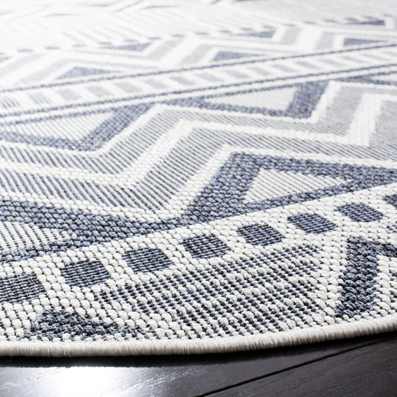 Tapis intérieur / extérieur lavable à la machine Carey Performance, Rond 5 pi 3 po